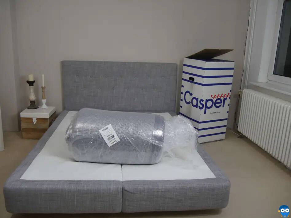 Casper Original Matratze eingerollt in Plastik